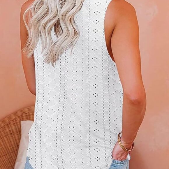 Womens Summer Tank Tops Fall Cute Shirts Sleeveless Casual Beach Vacation Clothe - Picture 5 of 5